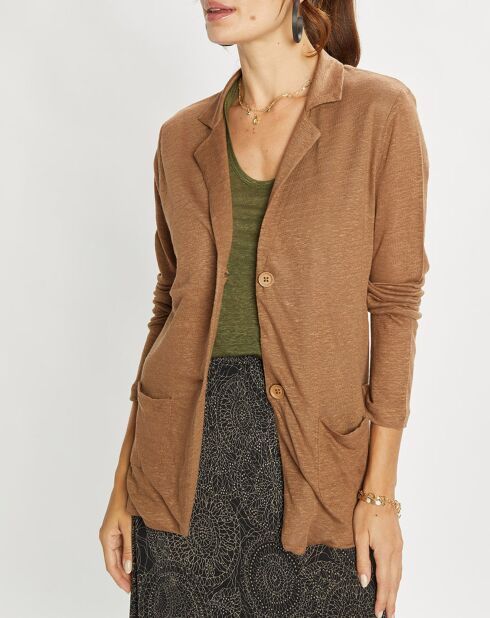 Veste 100% Lin Essential écorce
