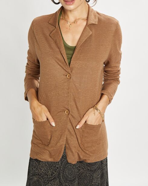 Veste 100% Lin Essential écorce