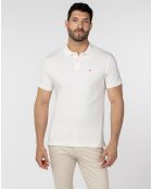 Polo uni blanc