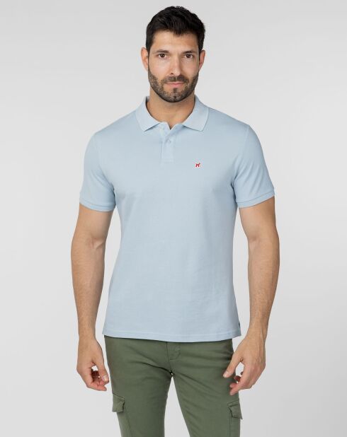 Polo uni bleu ciel