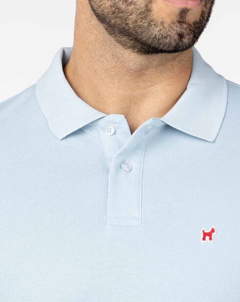 Polo uni bleu ciel