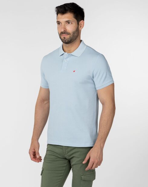 Polo uni bleu ciel