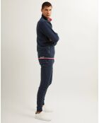 Sweat-shirt zippé bleu marine