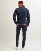 Sweat-shirt zippé bleu marine