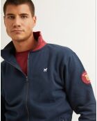 Sweat-shirt zippé bleu marine