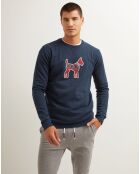 Sweat chien bleu marine