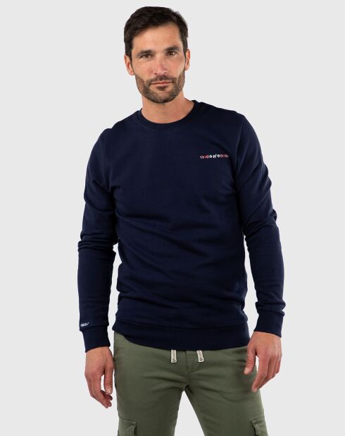 Sweat Ethnique Brodé Bleu Marine