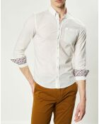 Chemise regular Earl blanche