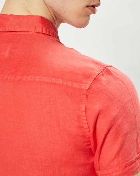 Chemise regular 100% Lin Efe fraise