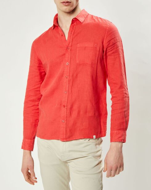 Chemise regular 100% Lin Efea fraise
