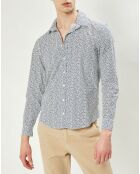 Chemise regular en Popeline Nabori imprimée marine