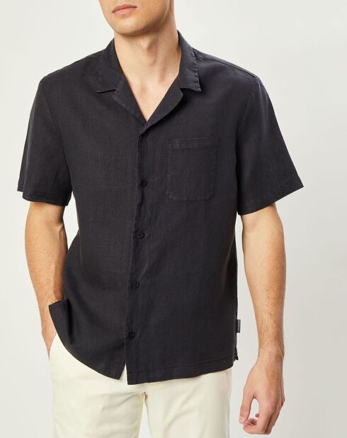 Chemise 100% Lin Regular Fit Bernard fumée