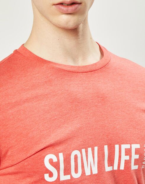 T-Shirt Yalcin vermillon chiné