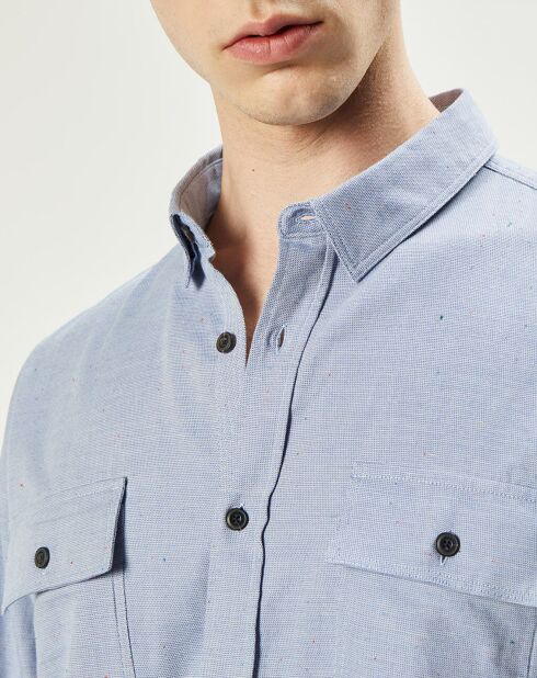 Chemise en Popeline Telo imprimée ciel