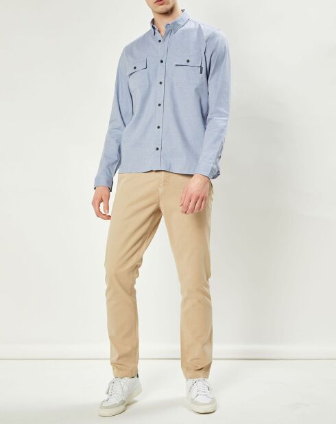 Chemise en Popeline Telo imprimée ciel