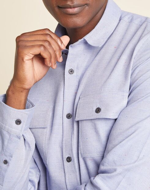 Chemise en Popeline Telo imprimée ciel
