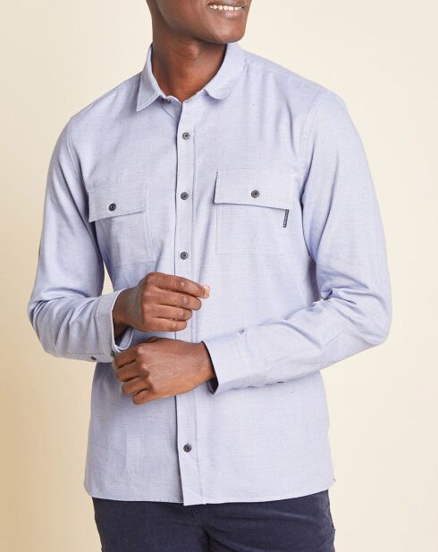 Chemise en Popeline Telo imprimée ciel