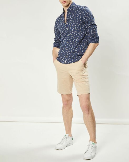 Chemise regular Orion imprimée bleu marine