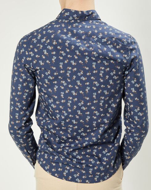 Chemise regular Orion imprimée bleu marine