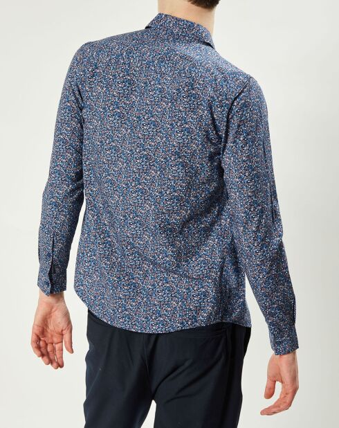 Chemise regular Orfeo liberty bleu marine