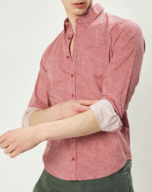 Chemise regular Orlando imprimée groseille