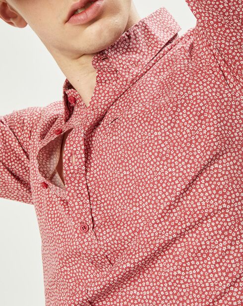 Chemise regular Orlando imprimée groseille