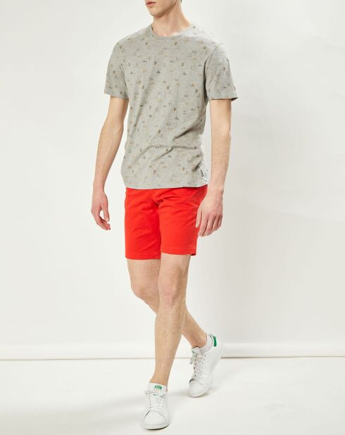 T-Shirt Marin imprimé gris chiné