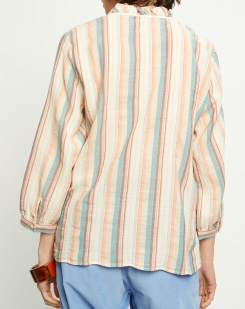 Chemise Leandre rayée rose