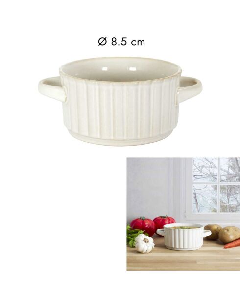 Bol à soupe vlora beige - 13.5x7x13.5 cm