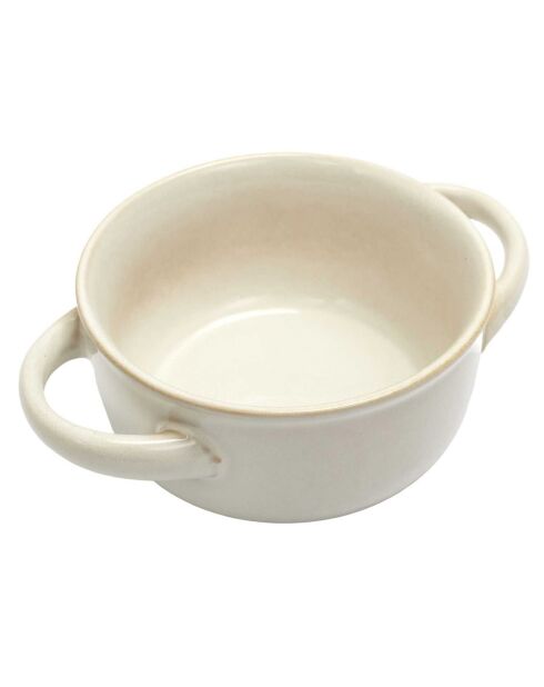 6 Bols à soupe au grès du temps beige - 13.7x7x13.7 cm