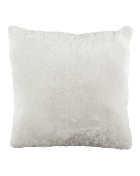 Coussin flanelle blanc - 40x6x40 cm