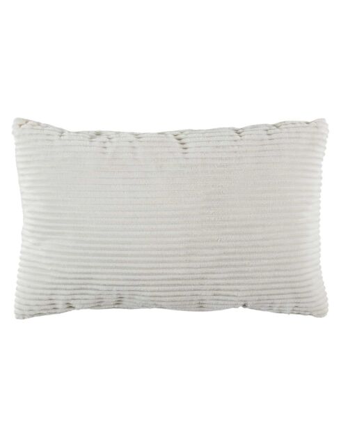 Coussin flanelle blanc - 30x6x50 cm