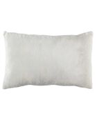 Coussin flanelle blanc - 30x6x50 cm