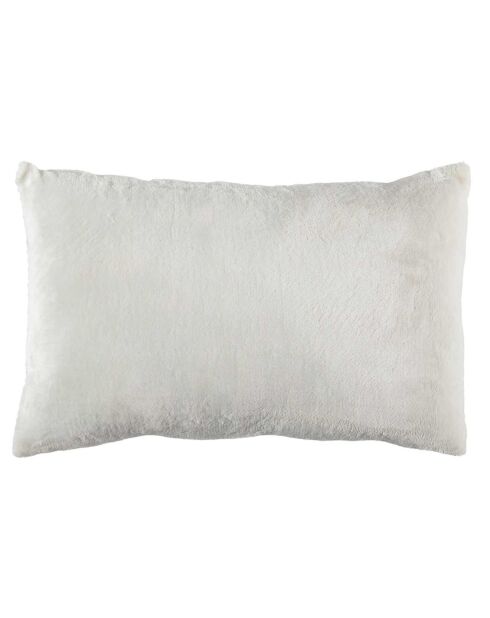 Coussin flanelle blanc - 30x6x50 cm
