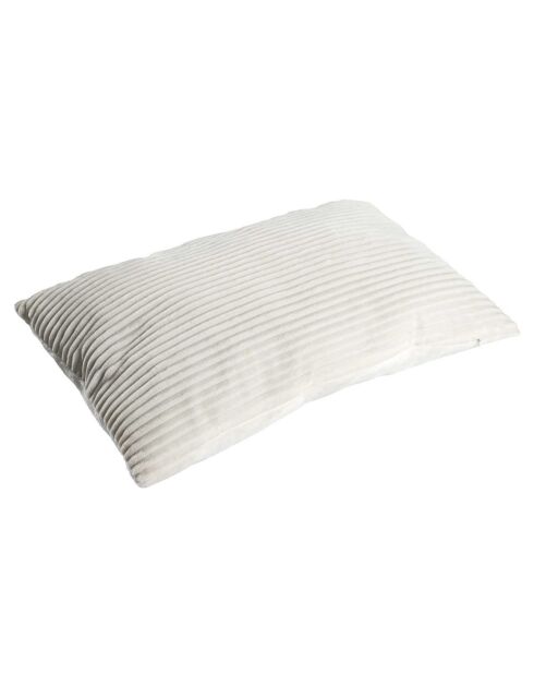 Coussin flanelle blanc - 30x6x50 cm