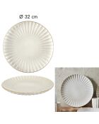 Assiette de présentation vlora beige - 32x3.5x32 cm