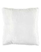 Coussin flanelle damier blanc - 40x40 cm