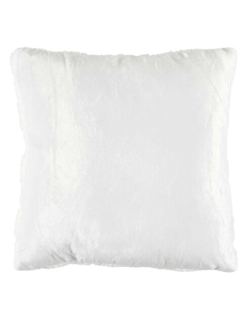 Coussin flanelle damier blanc - 40x40 cm