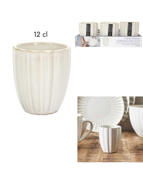 4 gobelets espresso vlora beiges - D.6.2x7.2 cm