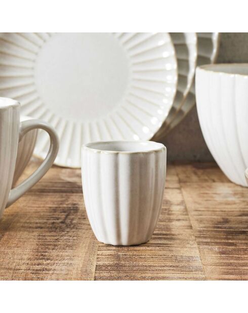 4 gobelets espresso vlora beiges - D.6.2x7.2 cm