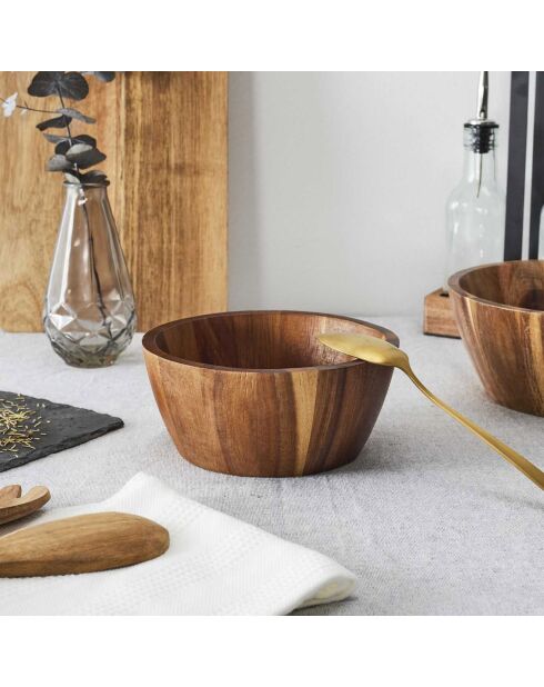 Bol acacia marron - 16x7.7x16 cm
