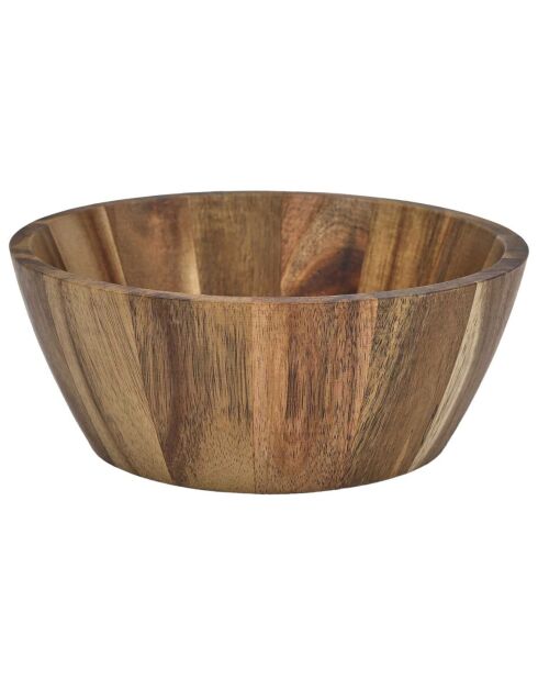 Saladier acacia marron - D.20x8.5 cm