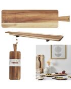 Planche en acacia marron - 60x19 cm