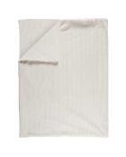 Grande plaid a costine in flanella bianca - 120x150 cm