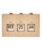 Calendrier flip flap bois - 19.4x12x5 cm