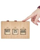 Calendrier flip flap bois - 19.4x12x5 cm