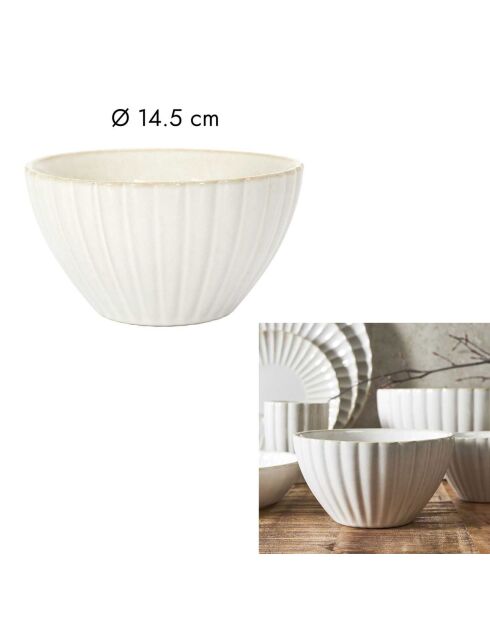 4 bols vlora beiges - D.14.5x6.4 cm