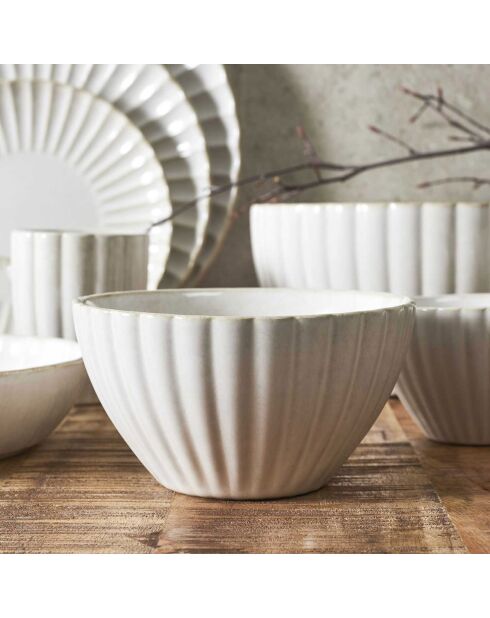 4 bols vlora beiges - D.14.5x6.4 cm