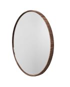 3 miroirs toronto imitation bois marron - D.26.3 cm