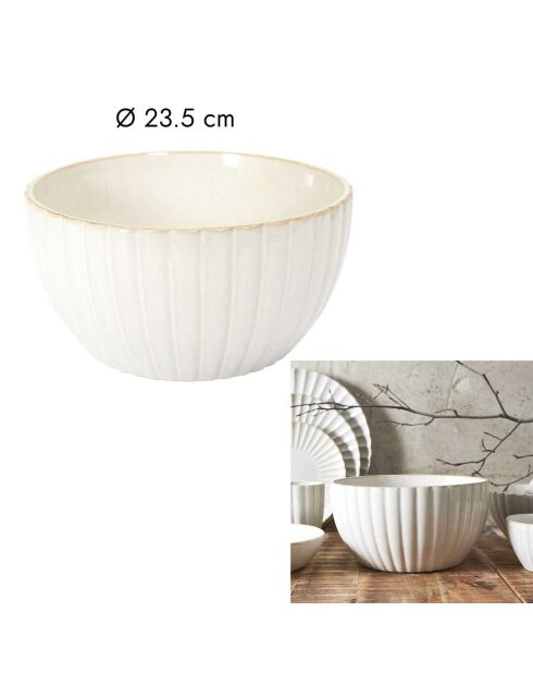 Saladier vlora beige - D.23.6x14.5 cm